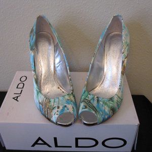 Aldo Lamagna-48 Satin Peep toe pump 8.5
